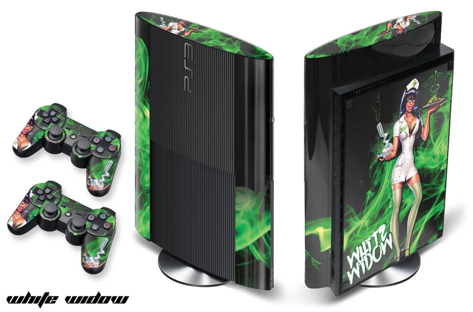 Skin Decal For PS3 Super Slim PlayStation 3  Console + Controller W Widow - Image 1 of 1