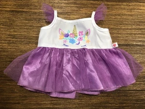 Build-A-Bear White Purple Unicorn Dress Outfit Teddy Clothes - Picture 1 of 3