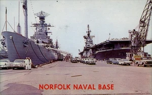 Norfolk Marinestützpunkt, VA Virginia Postkarte - Bild 1 von 2