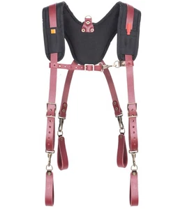 Clc 21522 Padded Yoke Leather Suspenders, Brown - Picture 1 of 4