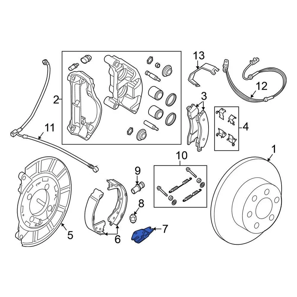 For Nissan TITAN 2023-2024 Nissan 440411PA1C Rear Right Parking Brake Lever - Imagem 1 de 3