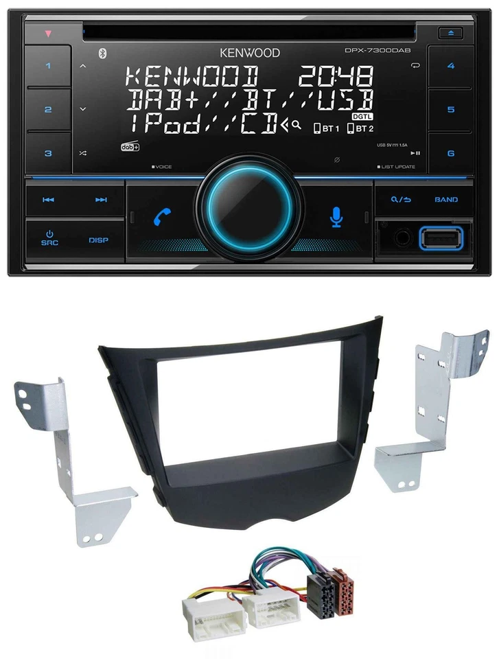 Kenwood CD 2DIN DAB USB MP3 Bluetooth Autoradio für Hyundai Veloster FS ab 2011 - Bild 1 von 4