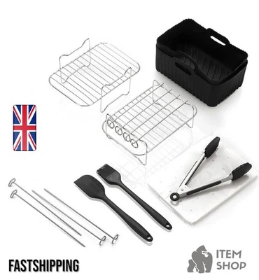 Accesorios para freidora de aire 8 piezas Ninja AF451UK AF300UK AF400UK Micrwave Foto 1 de 4