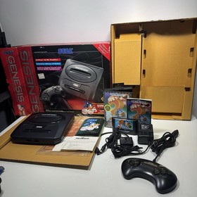 Sega Genesis Model 2 Console CIB Sonic 2 Bundle w Reg Card Complete & Tested