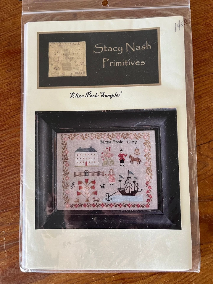 Stacy Nash Primitives ELIZA POOLE SAMPLER Cross Stitch Pattern - Image 1 of 4