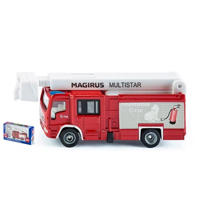CAMION POMPIERI WITH CESTELLO TELESCOPICO 1:87 Siku Pompieri Modellino Nuovo - Immagine 1 di 3