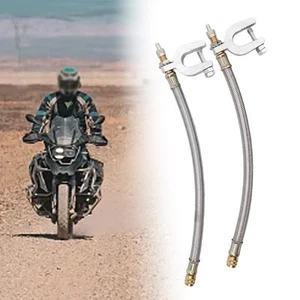 2pcs Dual Wheel Valve Stem Extender Extention 9.8 Stainless-Steel Flexible - Picture 1 of 12