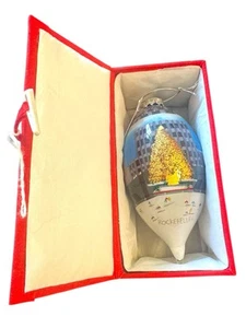 Top Of The Rock Rockefeller Center Träne umgekehrt bemalt Ornament 5 Zoll - Bild 1 von 6