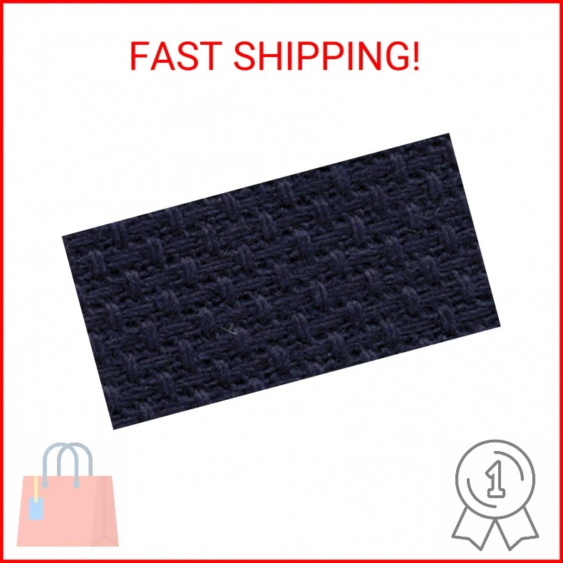 DMC Classic Reserve Gold Label Aida Fabric Box - 14 Count - 15"X18" (Navy) - Image 1 of 2