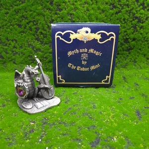 Way Out 3146 Tudor Mint Myth And Magic Boxed Pewter Dragon Musician Swarovski - Bild 1 von 10