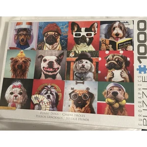 New Eurographics 1000 Piece Puzzle Funny Dogs NEW in Shrinkwrap Christmas Puzzle - Picture 1 of 2