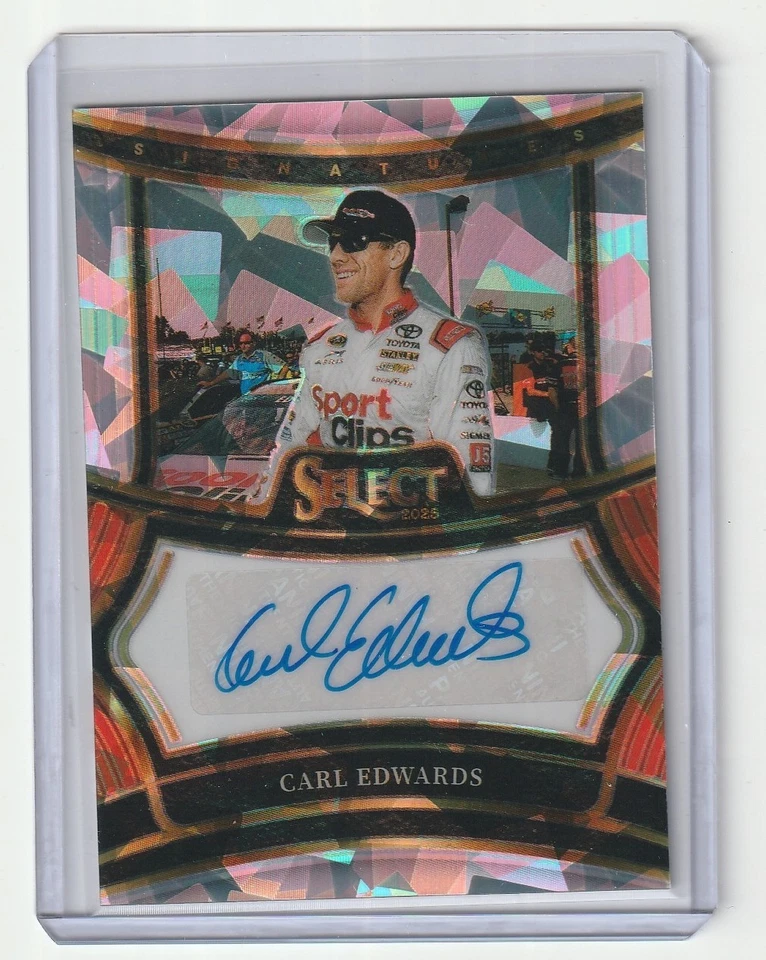 2023 Panini Prizm NASCAR Racing Carl Edwards Cracked Ice Prizm Autograph Card - Image 1 of 1