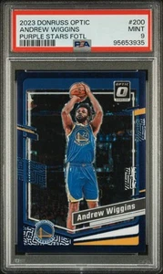 2023 Donruss Optic Andrew Wiggins Purple Stars FOTL #/17 PSA 9 - Picture 1 of 2