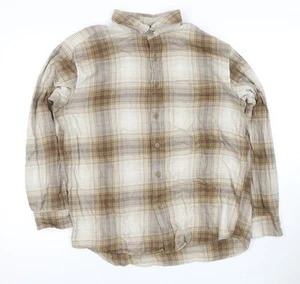 Uniqlo Herren Hemd braun kariert Baumwolle Knopfleiste L - Bild 1 von 12