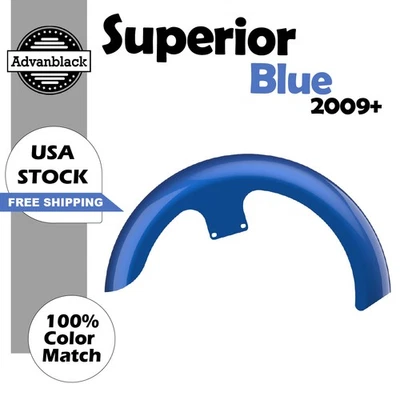 Guardabarros delantero Abrazador Envoltura Reveal Azul Superior 21 pulgadas para Harley Touring 09+ Foto 1 de 4