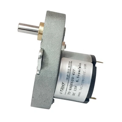 TSINY DC GEAR MOTOR Worm Gear Motor 12V Slow Speed Electric Motor 6.5RPM/25RPM 48GE520