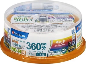 Verbatim Blu-ray Disc BD-R DL 50GB 20 sheets 1-4x speed VBR260YP20SV1 2 sets - Picture 1 of 1