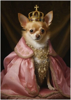Chihuahua Royal Princess Jigsaw Puzzle 300/500/1000 Piece - Image 1 of 3