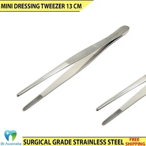 Cotton Mini Thumb Dressing Tweezers Serrated Tip Forceps Surgical Instruments - Foto 1 di 4