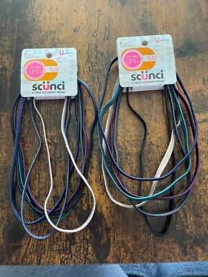 Lote de 2 (6ct) Scunci agarre antideslizante todo el día envolturas para la cabeza NUEVAS 12 en total Foto 1 de 2