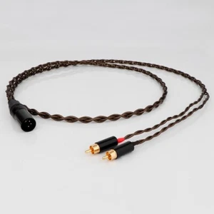 Cable de conexión de audio señal audiófila OCC 4 pines XLR macho a 2 RCA HIFI de cobre - Imagen 1 de 7