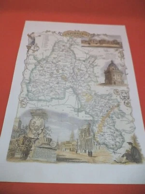 wallingford etc OXFORDSHIRE new art print repro ANTIQUE COUNTY MAP moule 1800s - Image 1 of 2