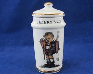 MI Hummel Spice Jar CELERY SALT 24K Gold Trim Empty Resusable 1987 Vintage - Picture 1 of 10