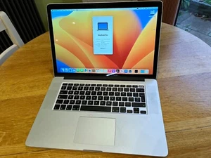 Apple MacBook Pro Retina 2012 Core i7 2.3 8GB RAM SSD 256GB 15.4" OS Ventura 13 - Picture 1 of 11