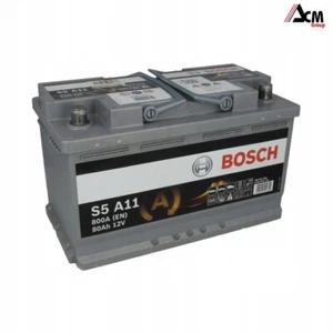 BATTERIA AUTO BOSCH SILVER 12V 80Ah AGM START&STOP 800A AGM S5A 11 - 0 092 S5A 1 - Foto 1 di 3