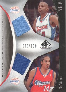 2006-07 SP Game Used Basketball Fabrics Dual #ML Mobley/Livingston