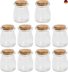 Catime 10 Stück Glasflaschen mit Korken, Bonbon Gläser Gewürz Gläschen, 100ml Kl - Bild 1 von 7