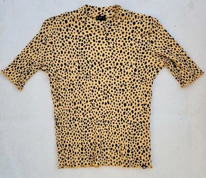 Billabong Animal Print Kurzarm Pullover Größe M Bluse wie auf TikTock gesehen - Bild 1 von 8