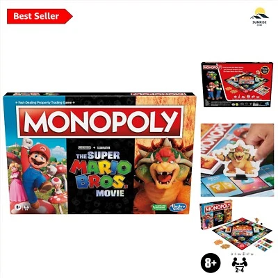 Super Mario Bros. Kids Board Game - Fun for Kids! Includes Bowser Token Ages 8+ - Image 1 of 4