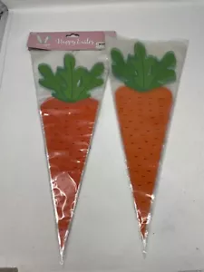 33 Easter Decorative Carrot Treat Bags 6.5”x14” NEW Missing Some Twist Ties - Picture 1 of 2