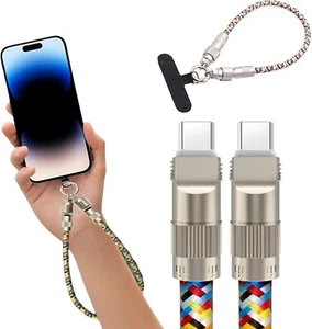 Lanyard and Fast Charging Data Cable (2 in 1) USB-C - Picture 1 of 13