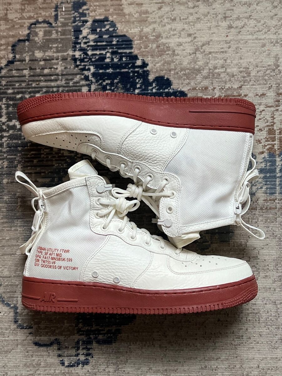 Nike SF Air Force 1 Mid Red Ivory for Sale | Authenticity Nike SF Air Force 1 Mid Red Ivory for Sale | Authenticity
