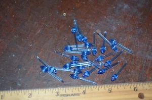 CERAMIC TREE 25 Replacement LIGHTS BLUE flame shaped pegs - Picture 1 of 5