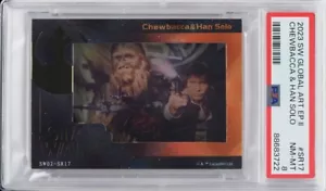 2023 CARD.FUN STAR WARS GLOBAL ART EPISODE II CHEWBACCA & HAN SOLO PSA 8 - Picture 1 of 2