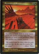 Magic the Gathering SQUANDERED RESOURCES Visions - Near Mint