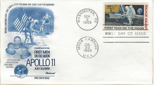 Apolo II 1969 First Men On The Moon Cachet FDC sin dirección - Imagen 1 de 1