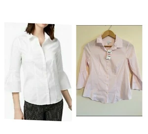 Camisa Charter Club para mujer 2/P Spring Horizon Savvy rosa manga campana abotonada - Imagen 1 de 19