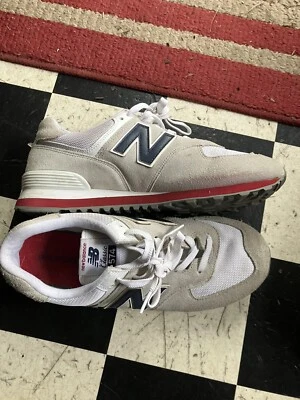 Zapatos para correr New Balance 574 atléticos grises blancos para hombre talla 9,5 Foto 1 de 4