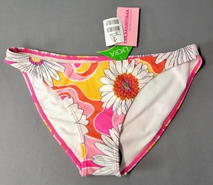 Cia Maritima Bikini Bottom Womens M Pink Floral Daisy Beachwear Swimwear New - Picture 1 of 11