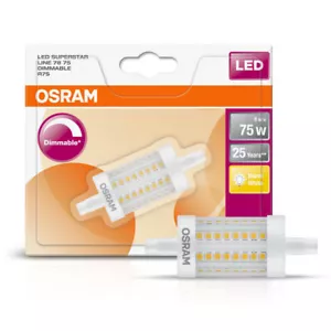 Osram LED Leuchtmittel Star 78mm Stab 8W = 75W R7s 1055lm warmweiß 2700K DIMMBAR - Bild 1 von 6