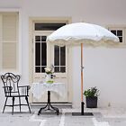 Parapluie de patio frange LAGarden 6' bois âge jazz, gland beige, JZ6-01