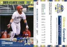 Aldrem Corredor Signed 2017 Grandstand South Atlantic League All Stars  Card