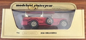 Modelos Matchbox 1978 de antaño Y-6 1920 Rolls Royce Borough Green & District - Imagen 1 de 4