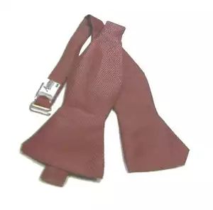 Papillon uomo da annodare bordeaux lucido a righette fini specchio cangiante - Imagen 1 de 2
