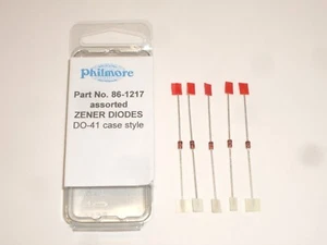 PHILMORE 86-1217 1W ZENER DIODE ASSORTMENT 5.1 / 6.2 / 9.1 / 10 / 12V 5PCS - Picture 1 of 1