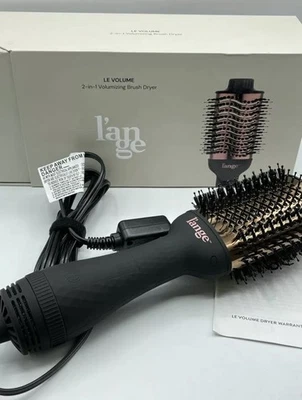 L'ange Hair Le Volume 2-in-1 Lange Women's Brush Dryer - Black & Gold - 75MM - Image 1 of 4